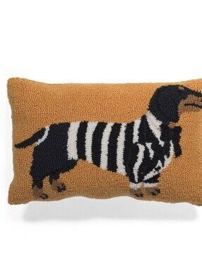 💛▪️Peking Handicraft ▪️12x18 dachshund halloween suit costume hook pillow